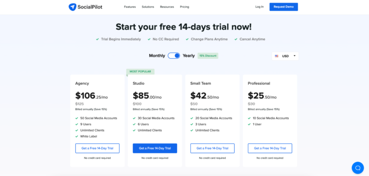 SocialPilot Pricing